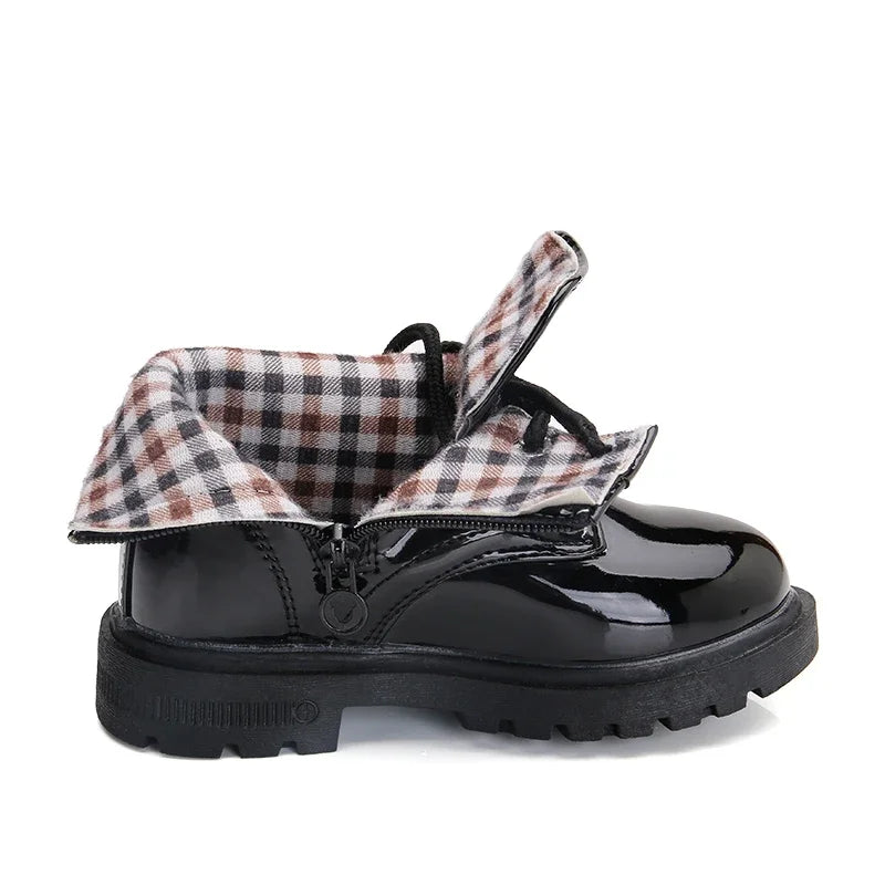 Girls’ PU Leather Winter Boots