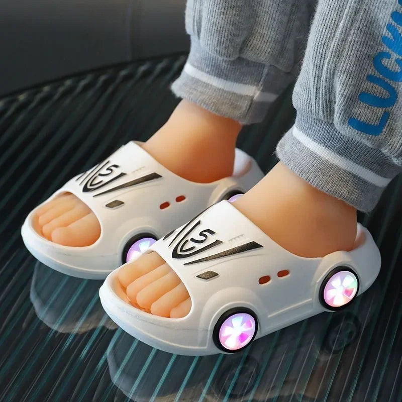 Kids LED Cartoon Slippers – Soft Anti-Slip Summer Shoes