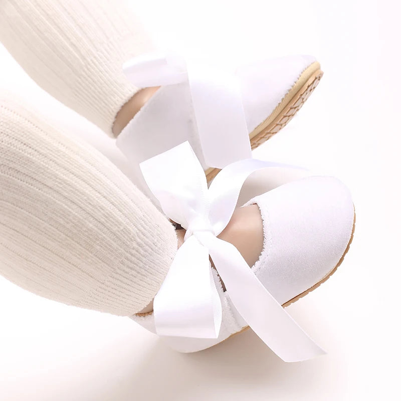 Baby Girls’ First-Step Shoes – Non-Slip Soft Sole Princess Sneakers
