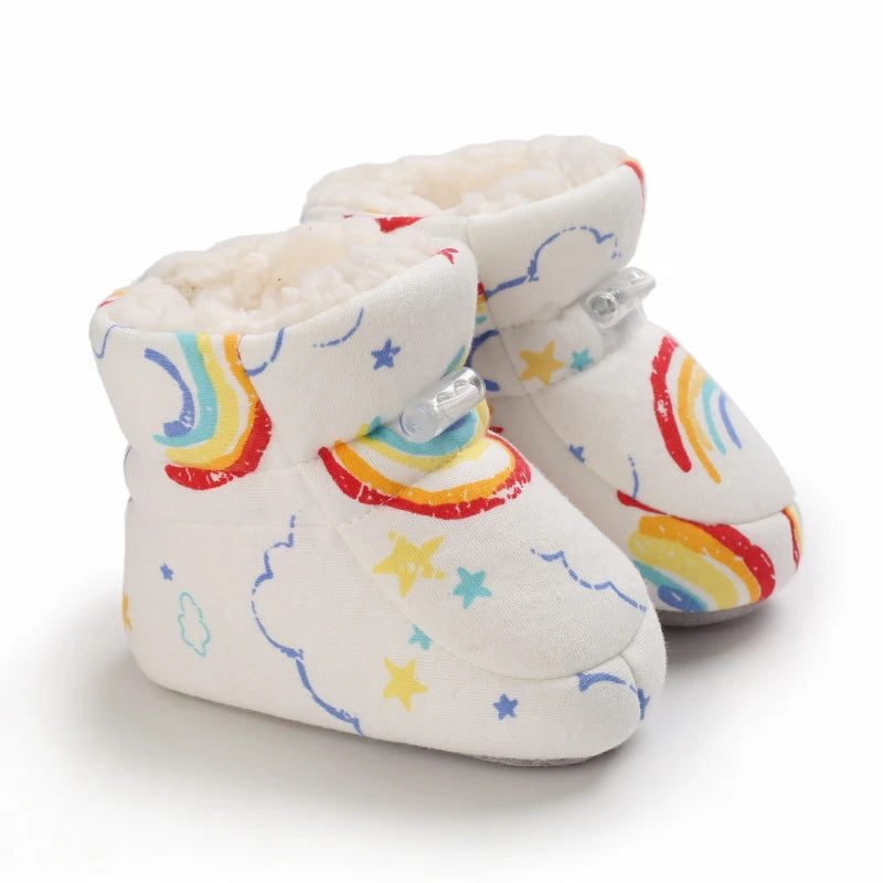Baby Winter Snow Boots – Soft Sole Cotton First-Step Toddler Shoes