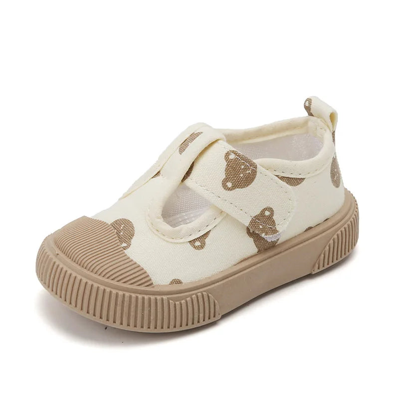 Kids Cartoon Canvas Shoes – Soft Sole Casual Walking Sneakers
