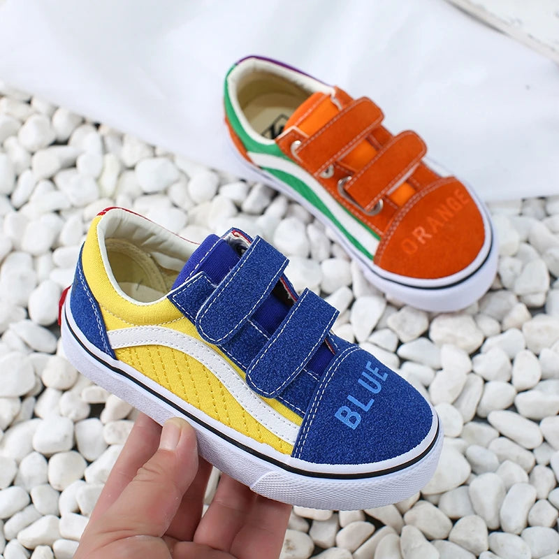 Kids Colored Canvas Sneakers