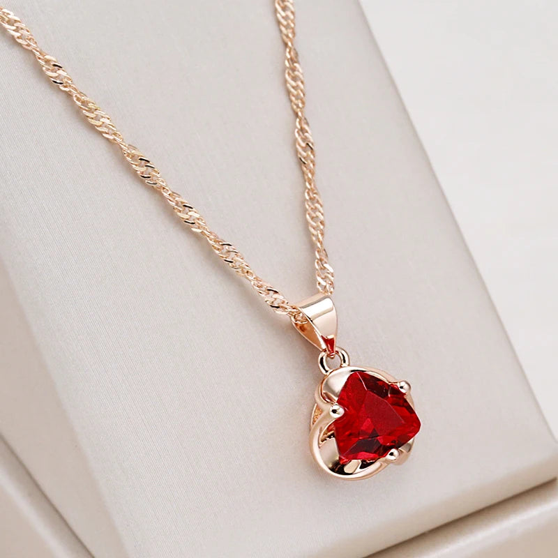 Kinel New Romantic Red Natural Zircon