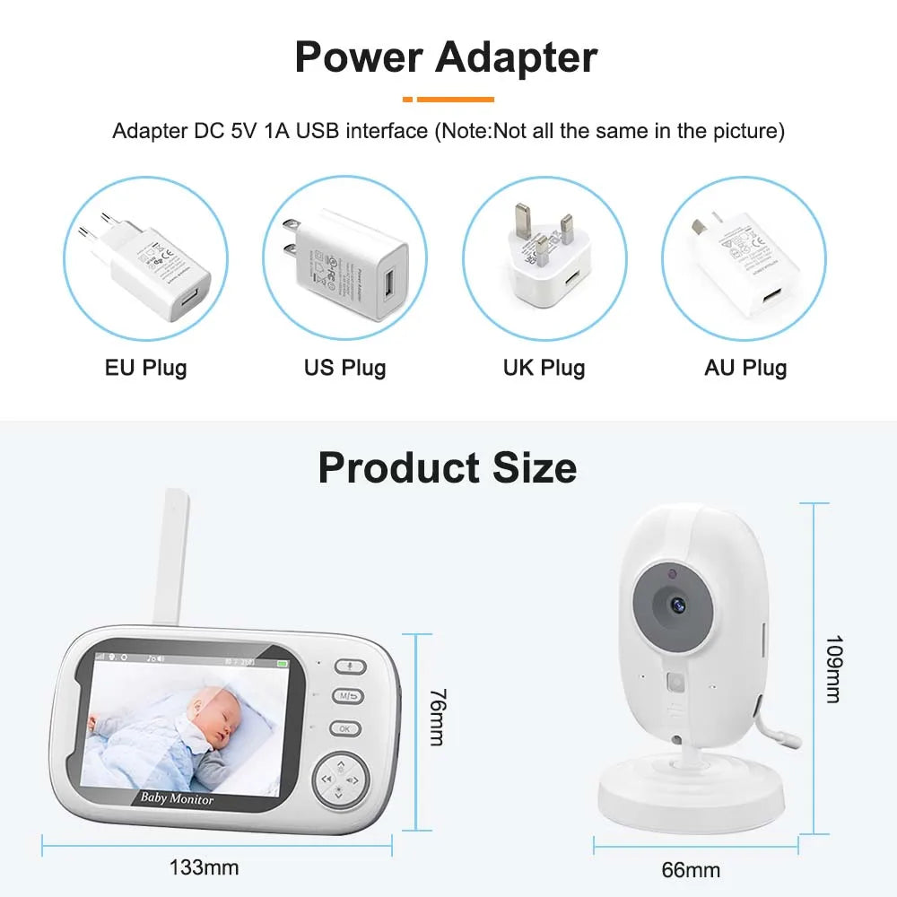 Baby Monitor Camera – 2.4G, Temperature & Talk