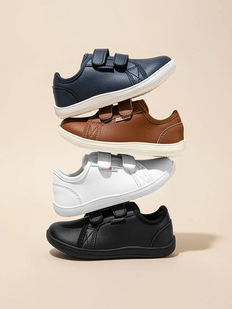Kids Barefoot Sneakers – Lightweight Wide-Toe Hook & Loop Shoes