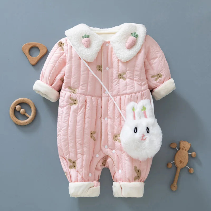 2PCS Winter Baby Clothes Newborn Romper 0-2Y