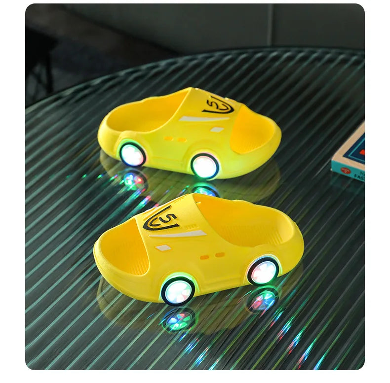 Kids LED Cartoon Slippers – Soft Anti-Slip Summer Shoes