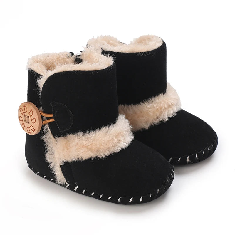 Winter 0-1 Year Old Baby Boots Warm and Cute Soft Soled Shoes