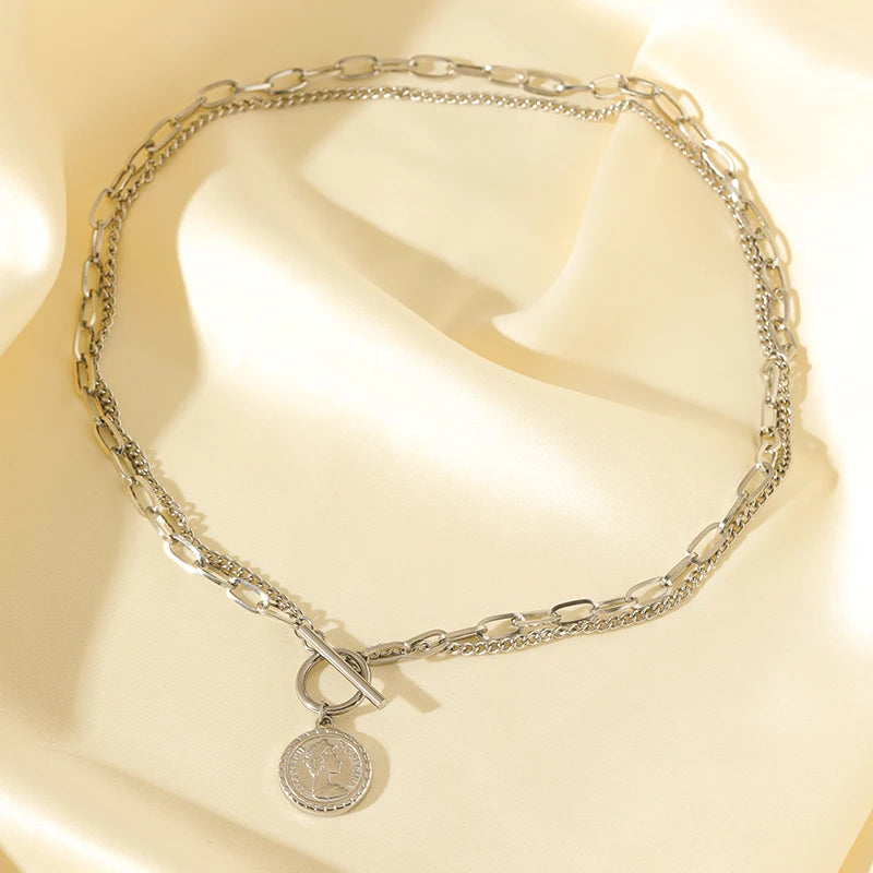 Portrait Coin Necklace