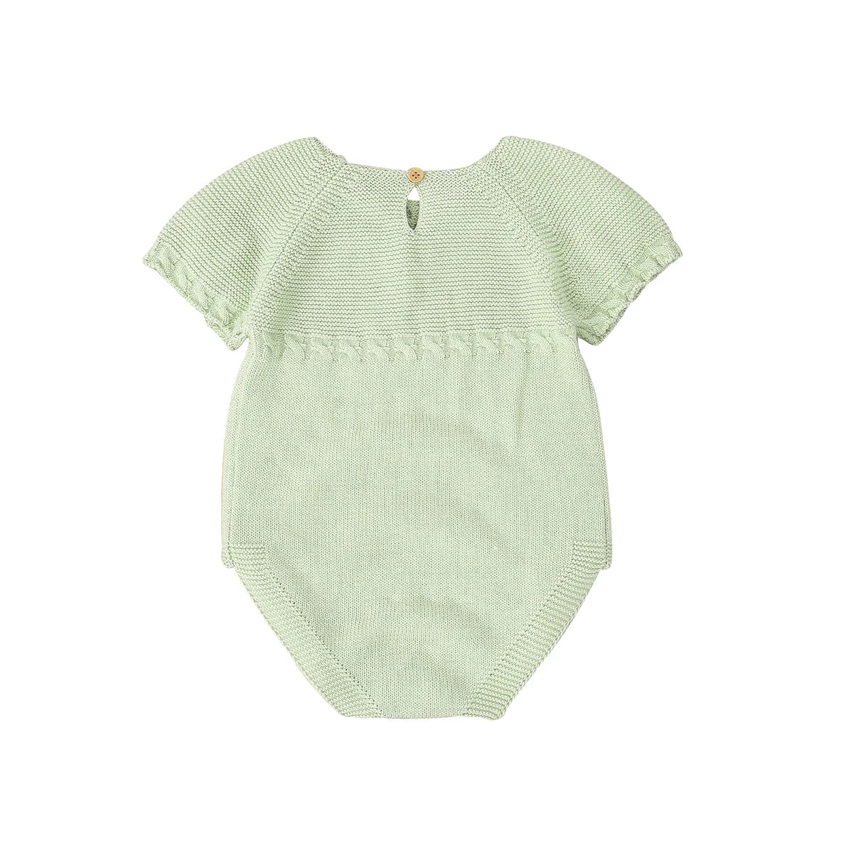 Baby Girl Summer Bodysuit, Solid Muslin Romper 1–18M