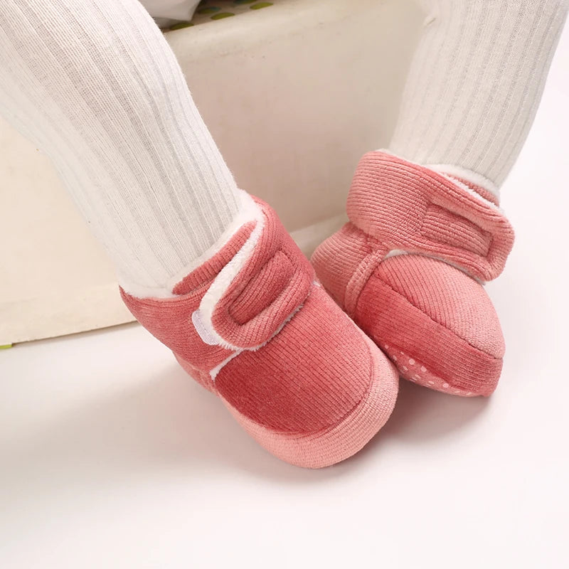 Baby Winter Snow Boots (0–18M) – Plush Soft Sole Toddler Shoes