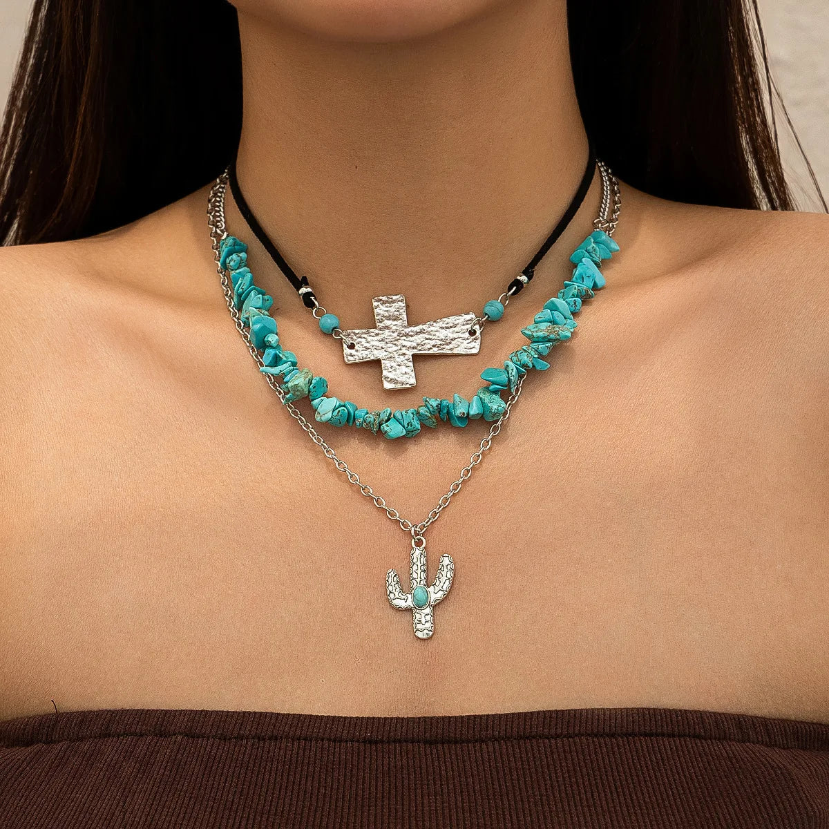 Bohemian Style Turquoise Necklace For Women