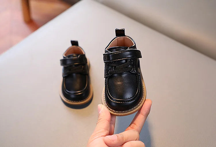Baby Boys’ Spring/Autumn Oxfords – Soft PU Leather First-Step Shoes