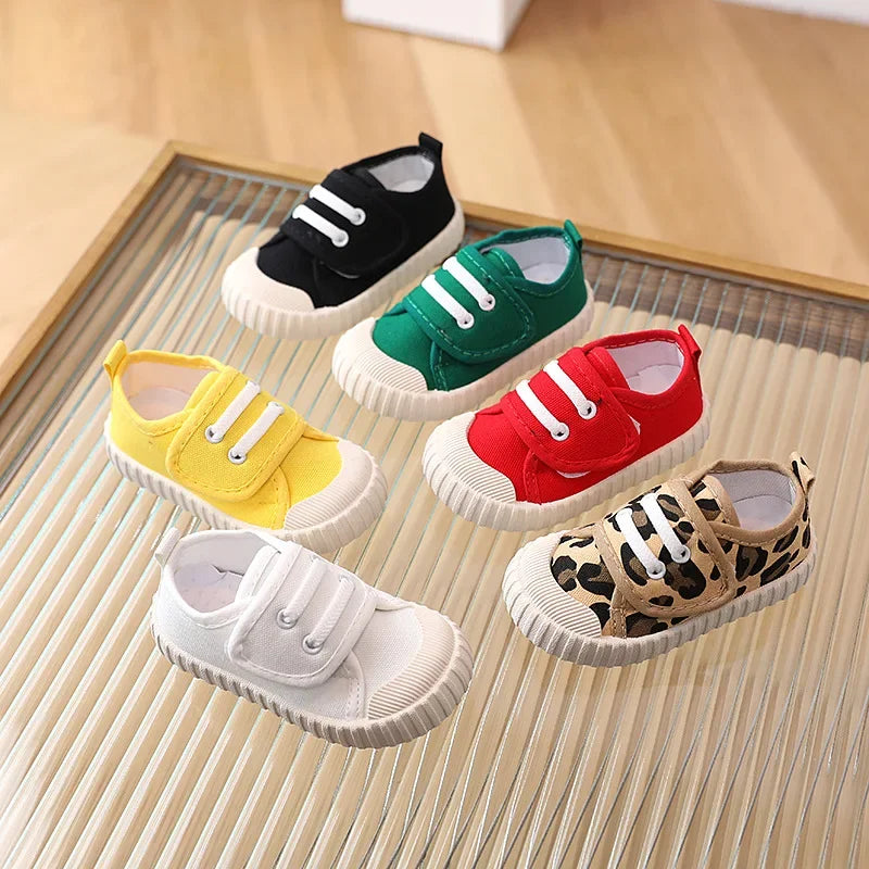 Kids Canvas Sneakers – Soft Breathable Candy-Colored Shoes