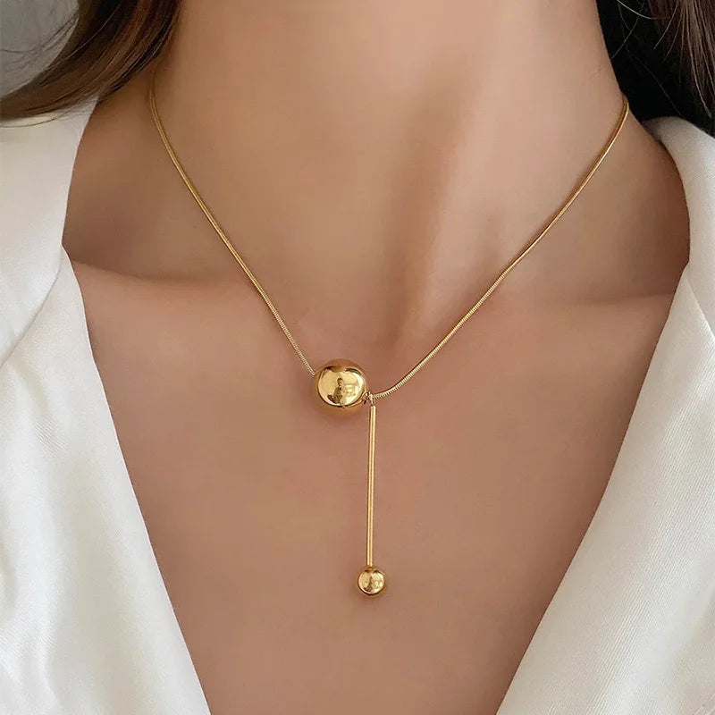 Classic Design Double Golden Round Bead