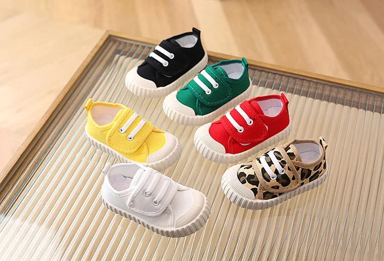 Kids Canvas Sneakers – Soft Breathable Candy-Colored Shoes