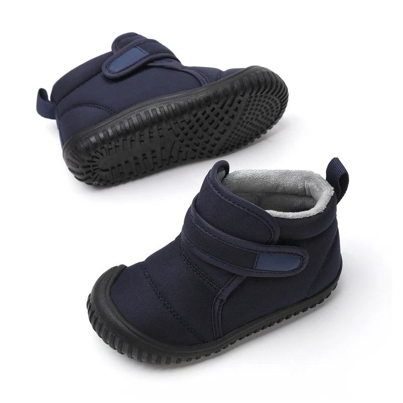 Unisex Kids Winter Snow Boots – Plush Anti-Slip Walking Shoes (Size 19–28)
