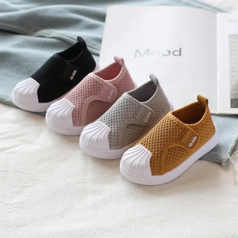 Kids’ Casual Knit Sneakers – Soft School & Skate Shoes (21–30)