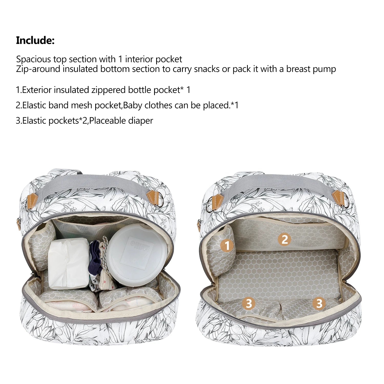 Medium Size Breast Pump Bag – Double Layer Cooler Bag for Outdoor & Working Moms