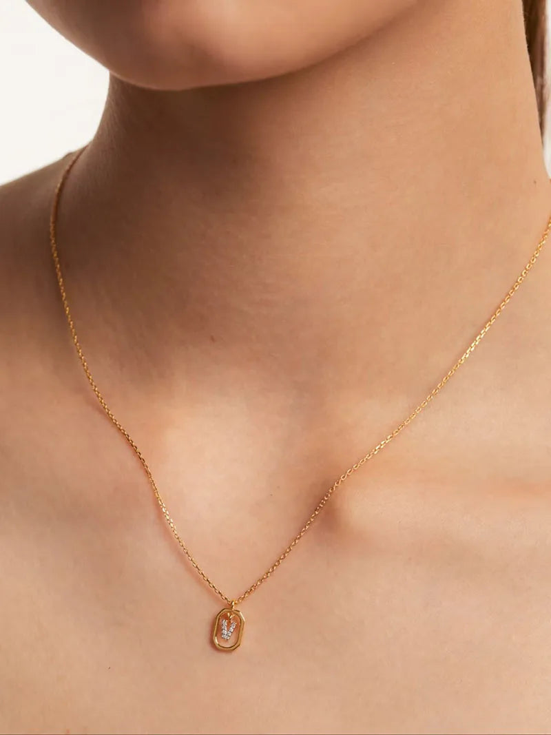 New 925 Sterling Silver Letter Necklace