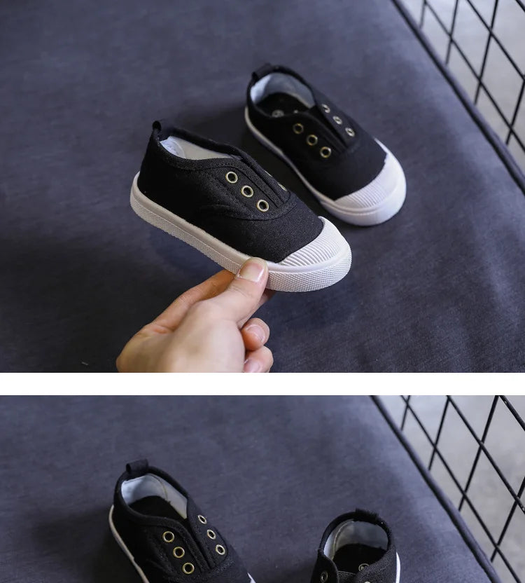 Kids’ Canvas Sneakers – Candy Color, Comfortable School Shoes