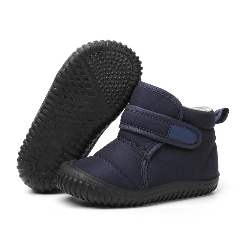 Unisex Kids Winter Snow Boots – Plush Anti-Slip Walking Shoes (Size 19–28)
