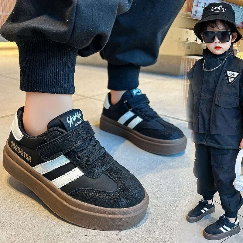 Kids Casual Sneakers – Breathable Anti-Skid Slip-On Shoes