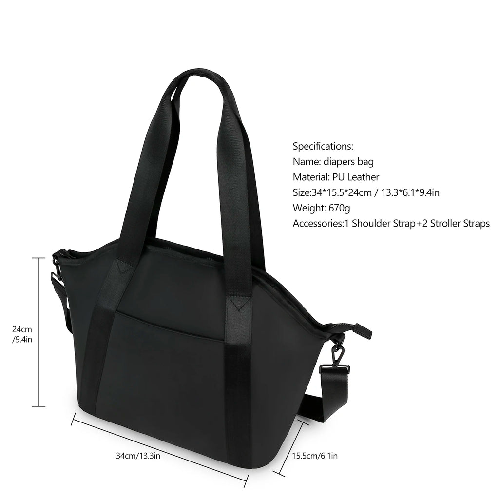 One-Shoulder Waterproof Mommy Bag – Baby Travel Storage & Organizer