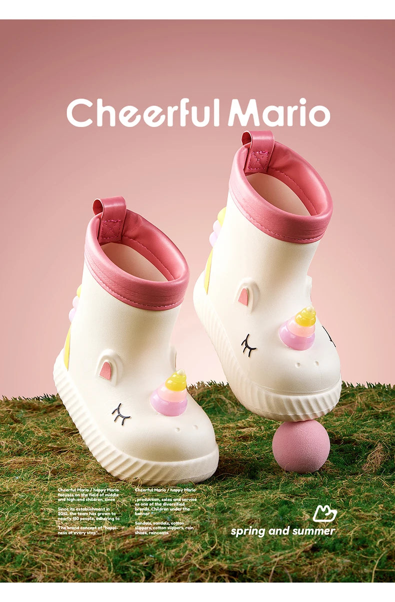 Kids’ Mario Rain Boots – Waterproof & Non-Slip