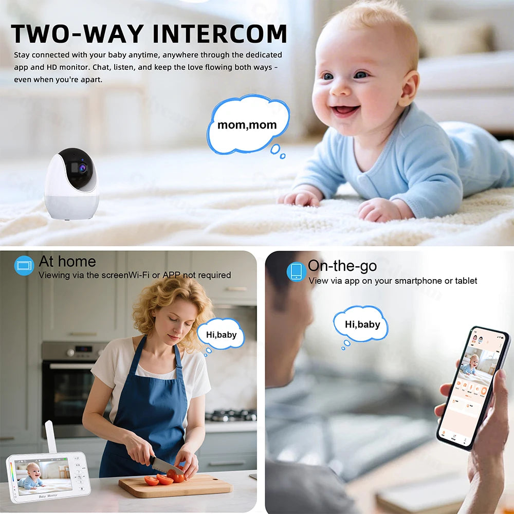 1080P HD Baby Monitor – WiFi, 4.3" Display & Night Vision