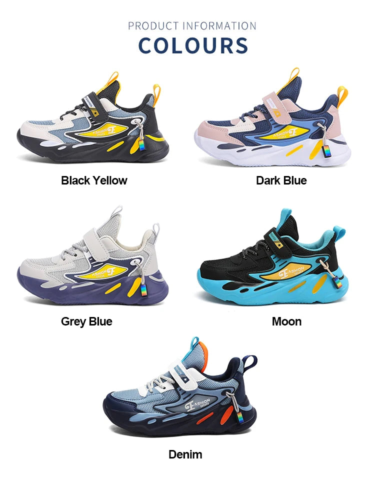 Kids Mesh Sneakers – Breathable Non-Slip Running & Casual Shoes