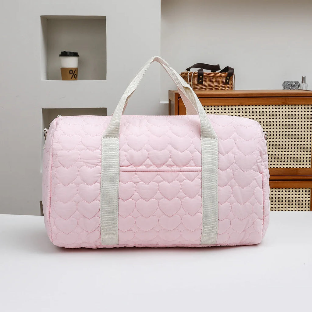 Large Quilted Baby Bag – Shoulder Diaper Organizer