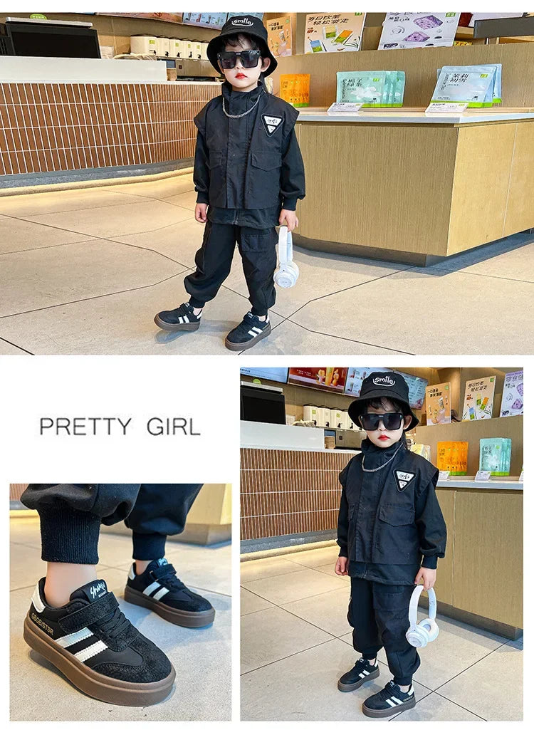 Kids Casual Sneakers – Breathable Anti-Skid Slip-On Shoes