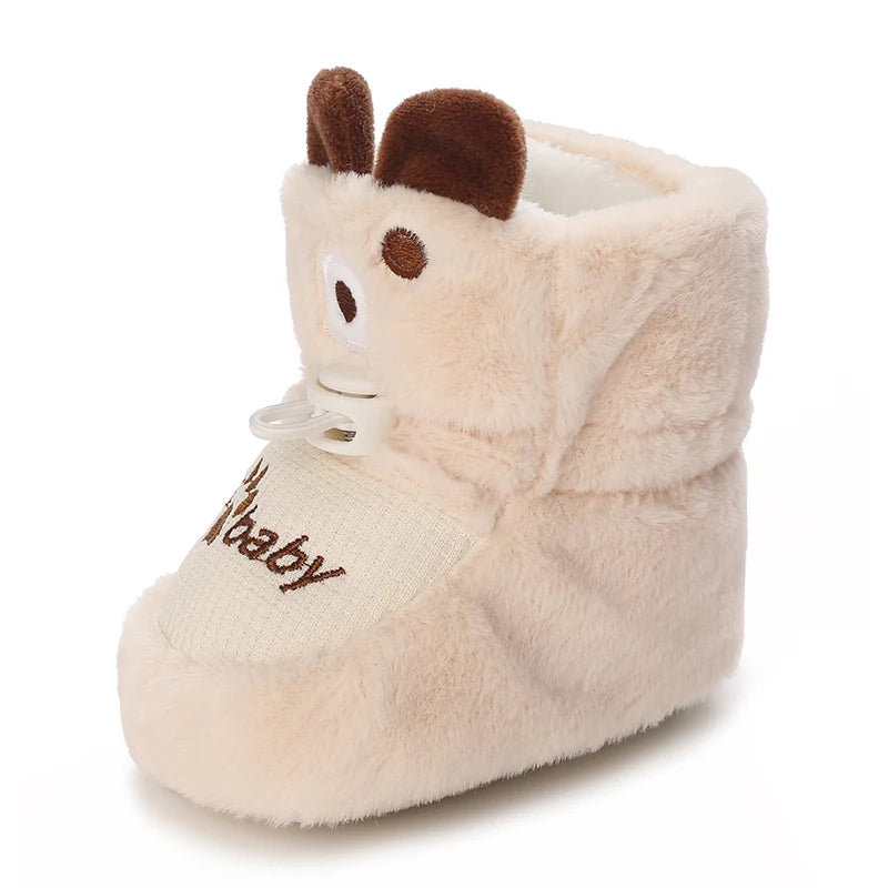 Winter 0-1 Year Old Baby Boots Warm and Cute Soft Soled Shoes