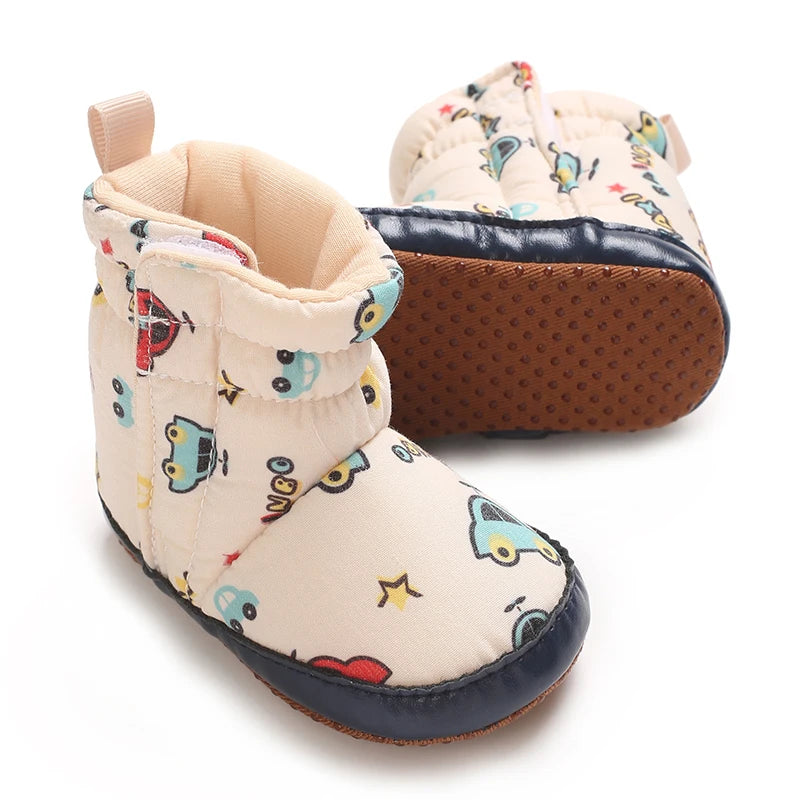 0-18M Apricot New Soft Winter Boots
