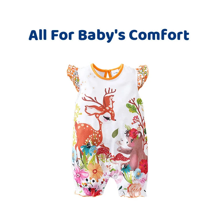 0-18 Flying Sleeve Baby Jumpsuit