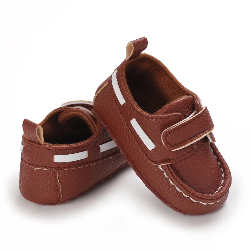 Baby Christening Shoes (0–18M) – PU Leather Moccasins for Boys & Girls
