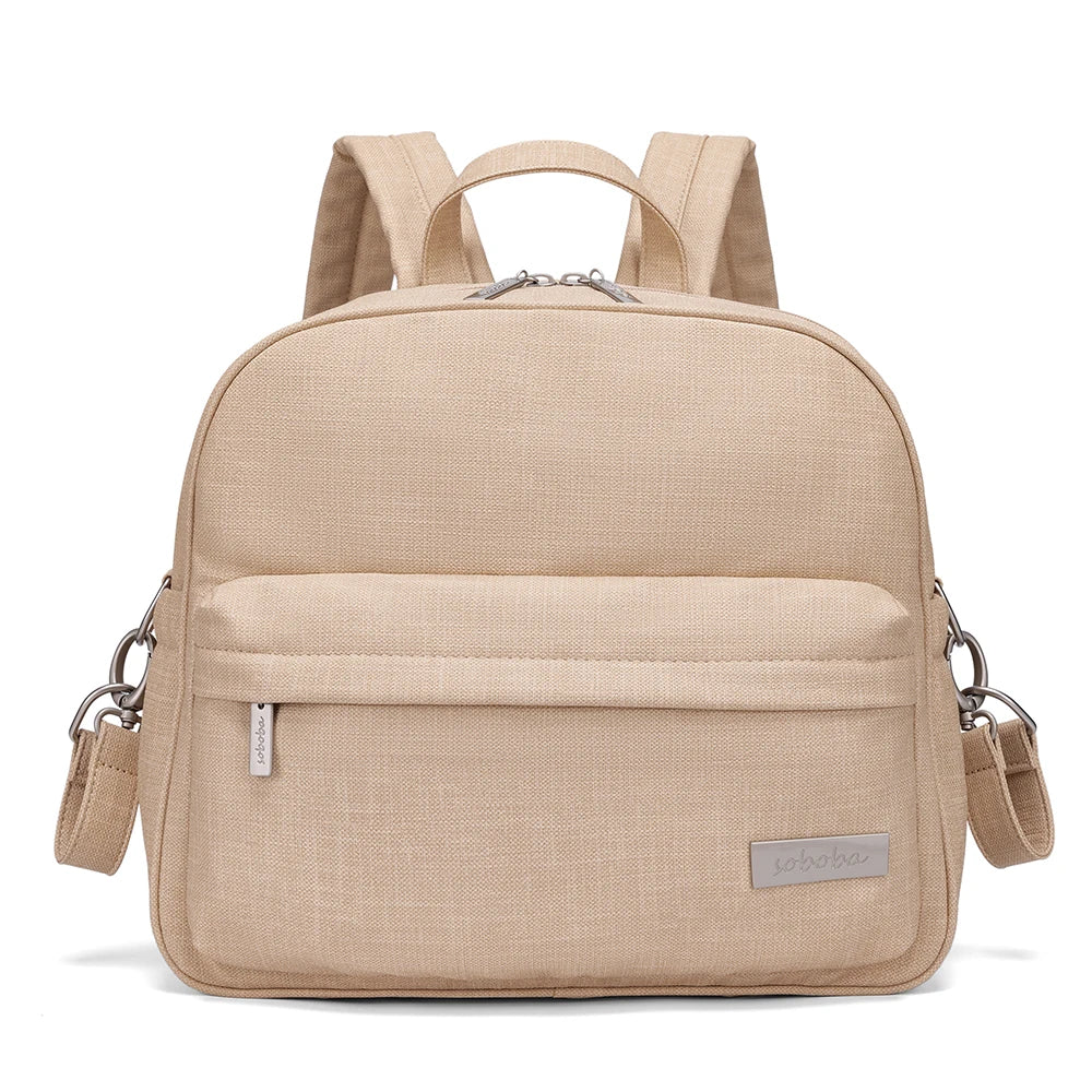 Soboba Stylish Waterproof Diaper Bag – Large Capacity Multi-Functional Backpack with 2 Straps