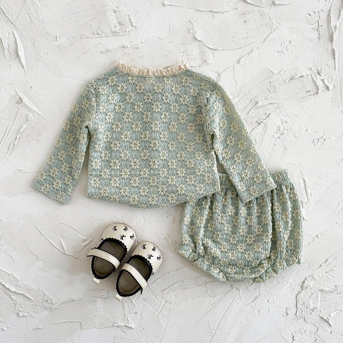 Breathable Long Sleeve Top & Shorts Baby 2Pcs Set