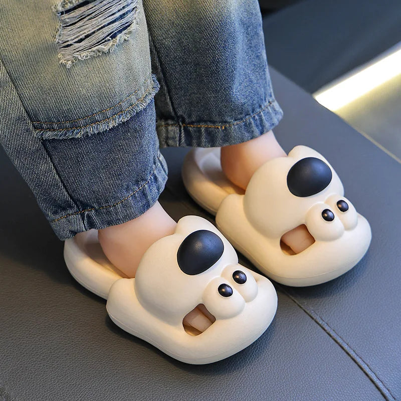 Kids Cartoon Puppy Slippers – Soft Non-Slip Indoor Flip-Flops