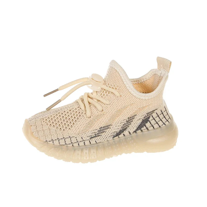 Kids Lightweight Woven Sneakers – Non-Slip Outdoor Mesh Shoes