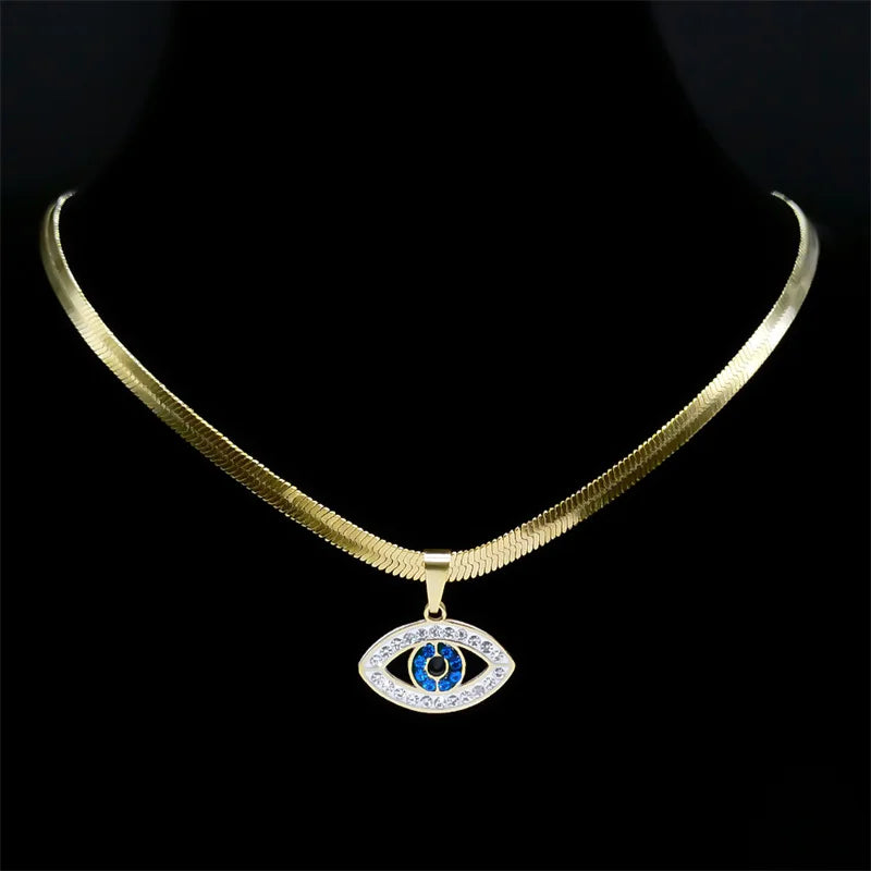 Vintage Crystal Evil Demon Eye Choker