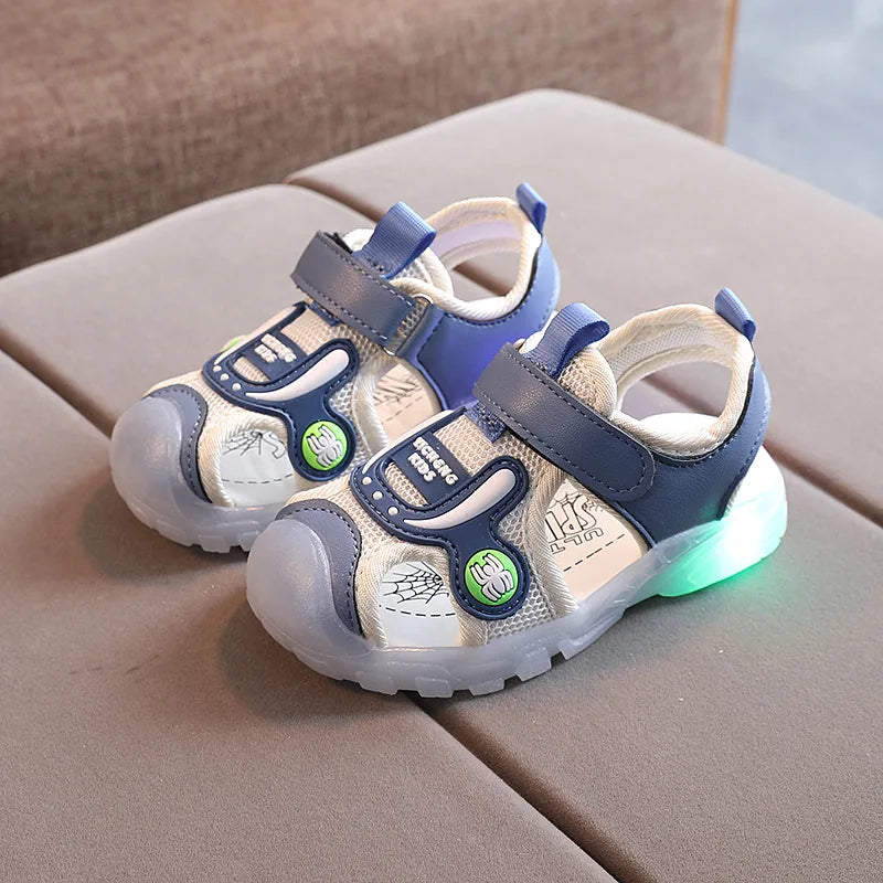 Toddler LED Sandals – Soft Sole Cartoon Summer Shoes
