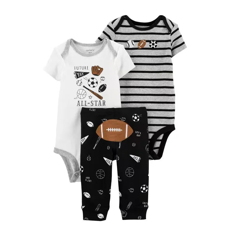 Baby Boy/Girl Animal 3-Piece Outfit – Autumn (0–12M)