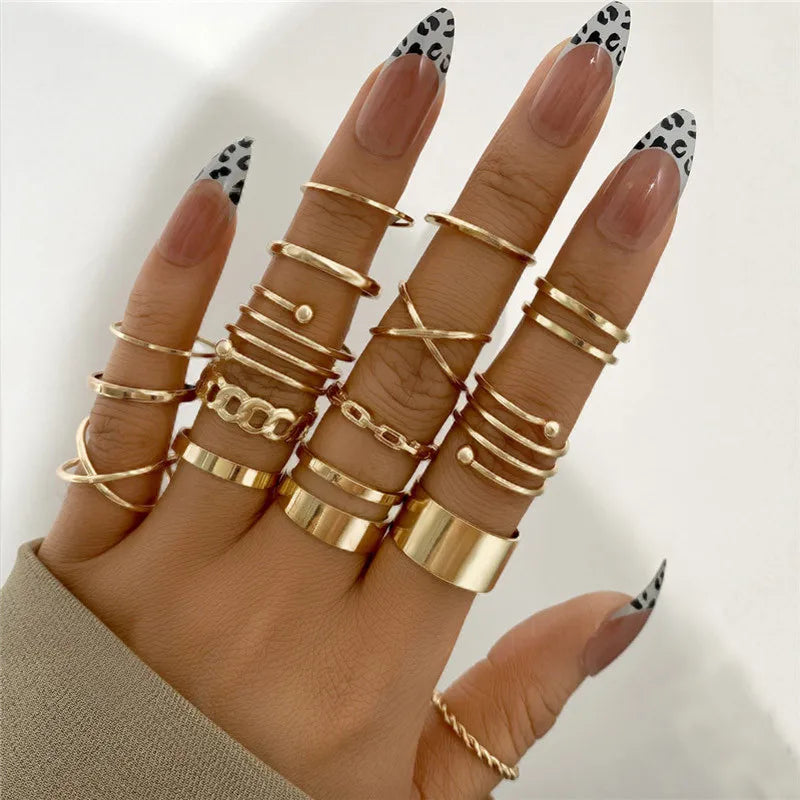 Heart Geometric Gold Butterfly Ring