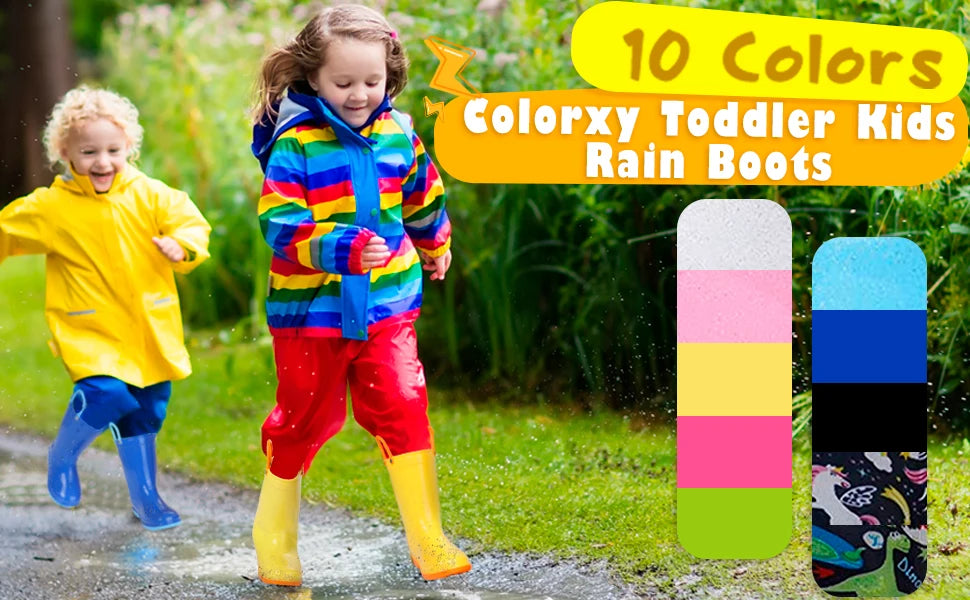 Kids Waterproof Rain Boots – Non-Slip Outdoor Rubber Shoes