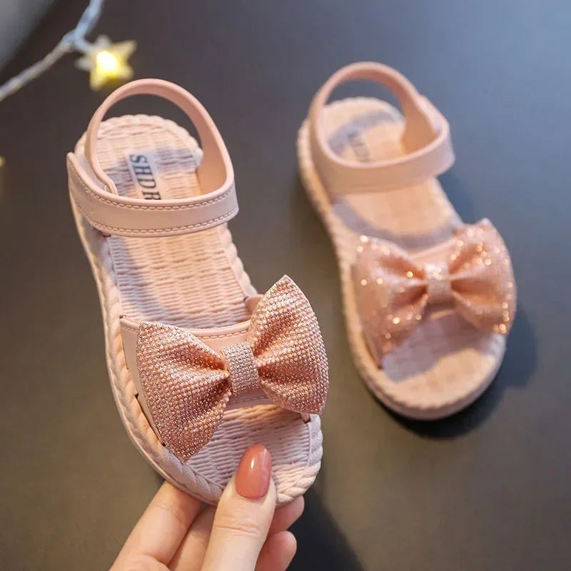 Girls’ Summer Sandals – Bow, Soft Sole, Non-Slip