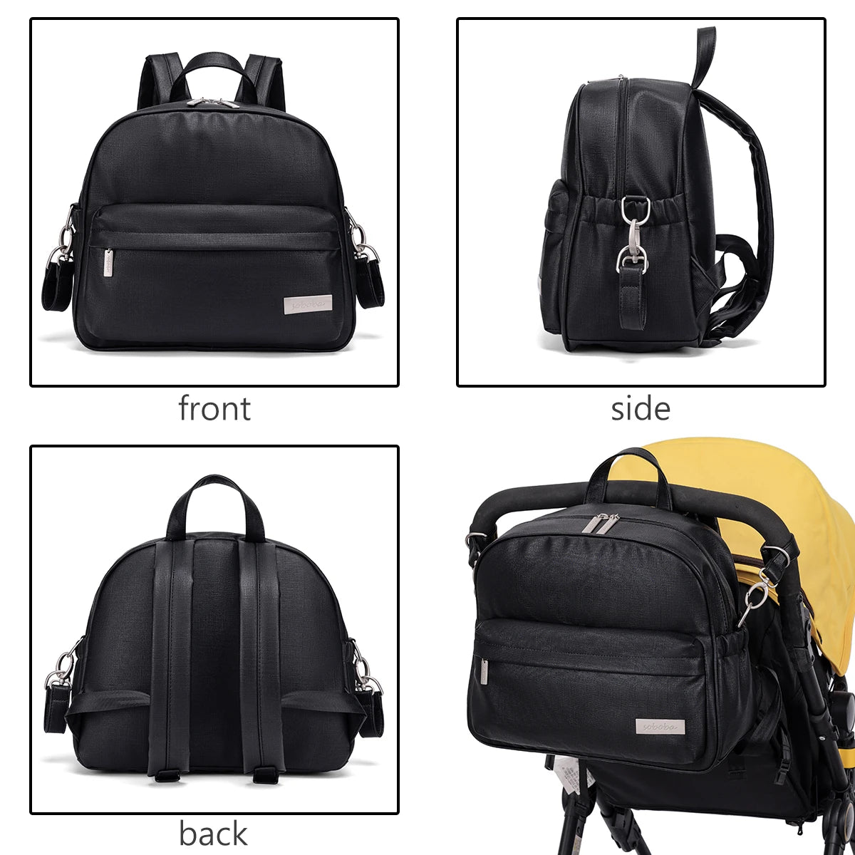 Soboba Stylish Waterproof Diaper Bag – Large Capacity Multi-Functional Backpack with 2 Straps