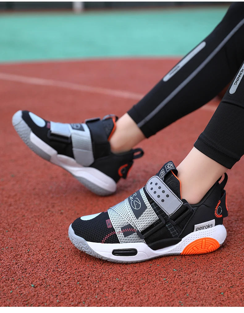 Kids Basketball Sneakers – Lightweight Non-Slip Sport Shoes