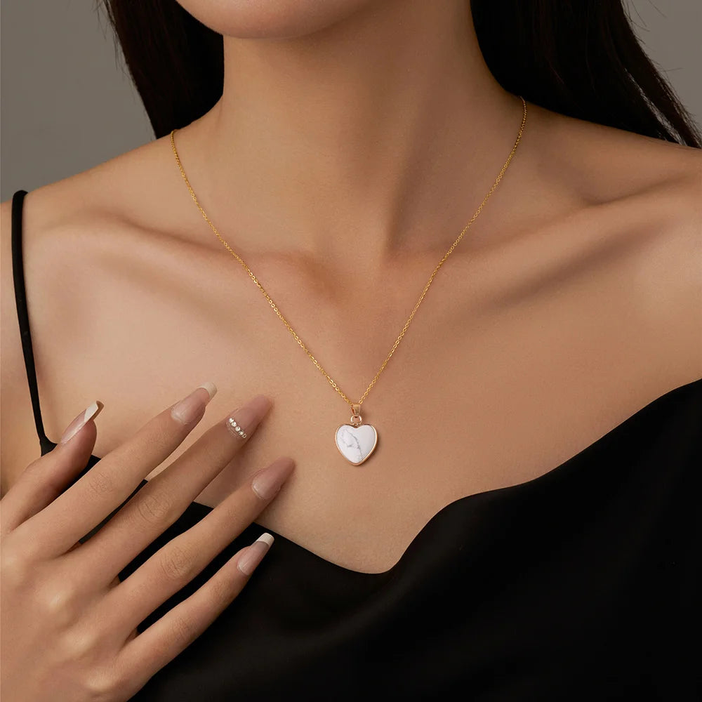 1Pc Heart Shaped Pendant Natural Tiger